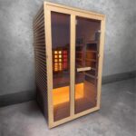 How Does Your Home Sauna Work? A Complete Home Sauna Guide 5 Wooden sauna with glass doors